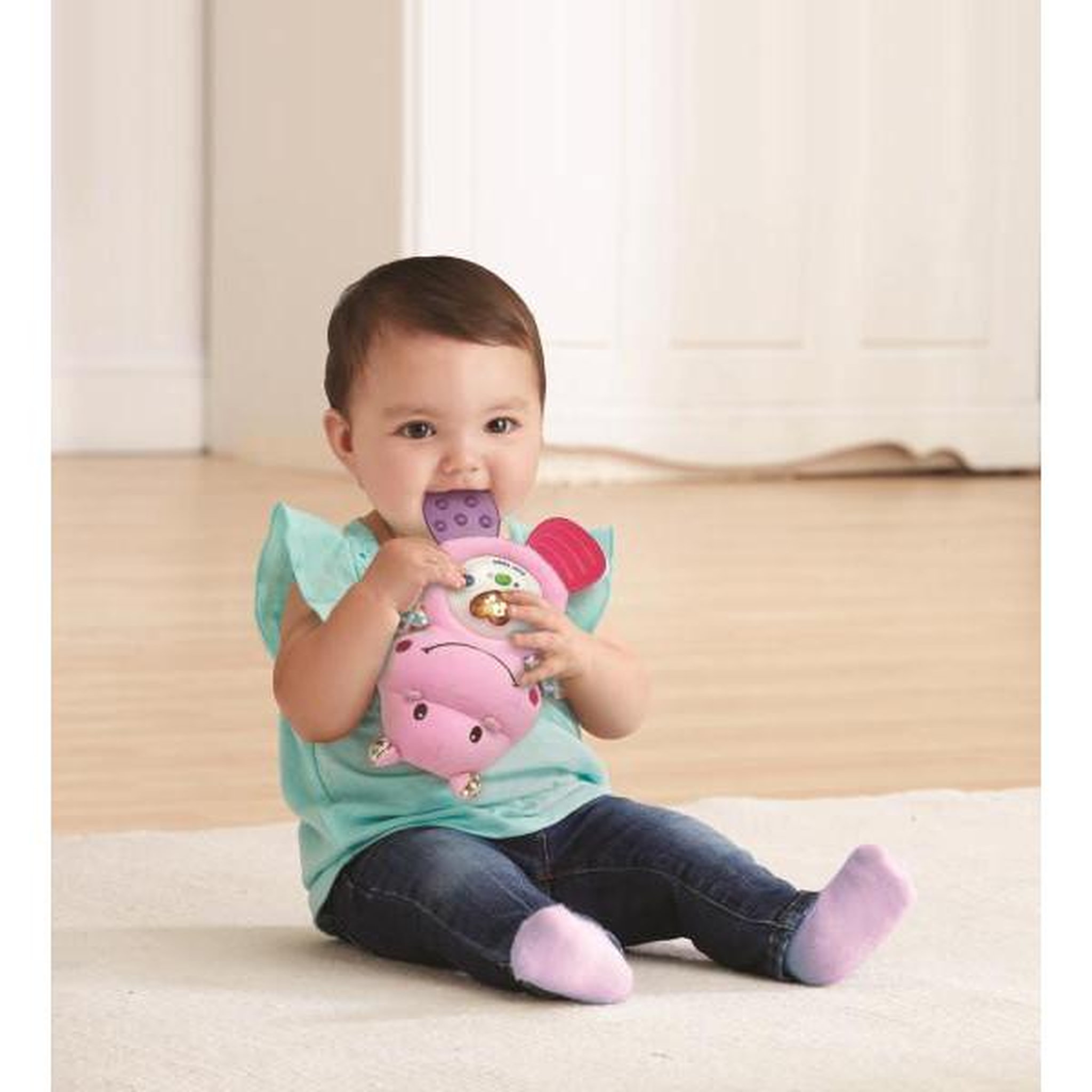 Voir la diapositive 4 : VTECH BABY VTECH BABY - Hochet Croc'Hippo - Peluche Texturée Rose