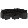Voir la diapositive 2 : VIDAXL Salon de jardin 8 pcs avec coussins noir resine tressee
