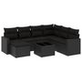 Voir la diapositive 2 : VIDAXL Salon de jardin 8 pcs avec coussins noir resine tressee