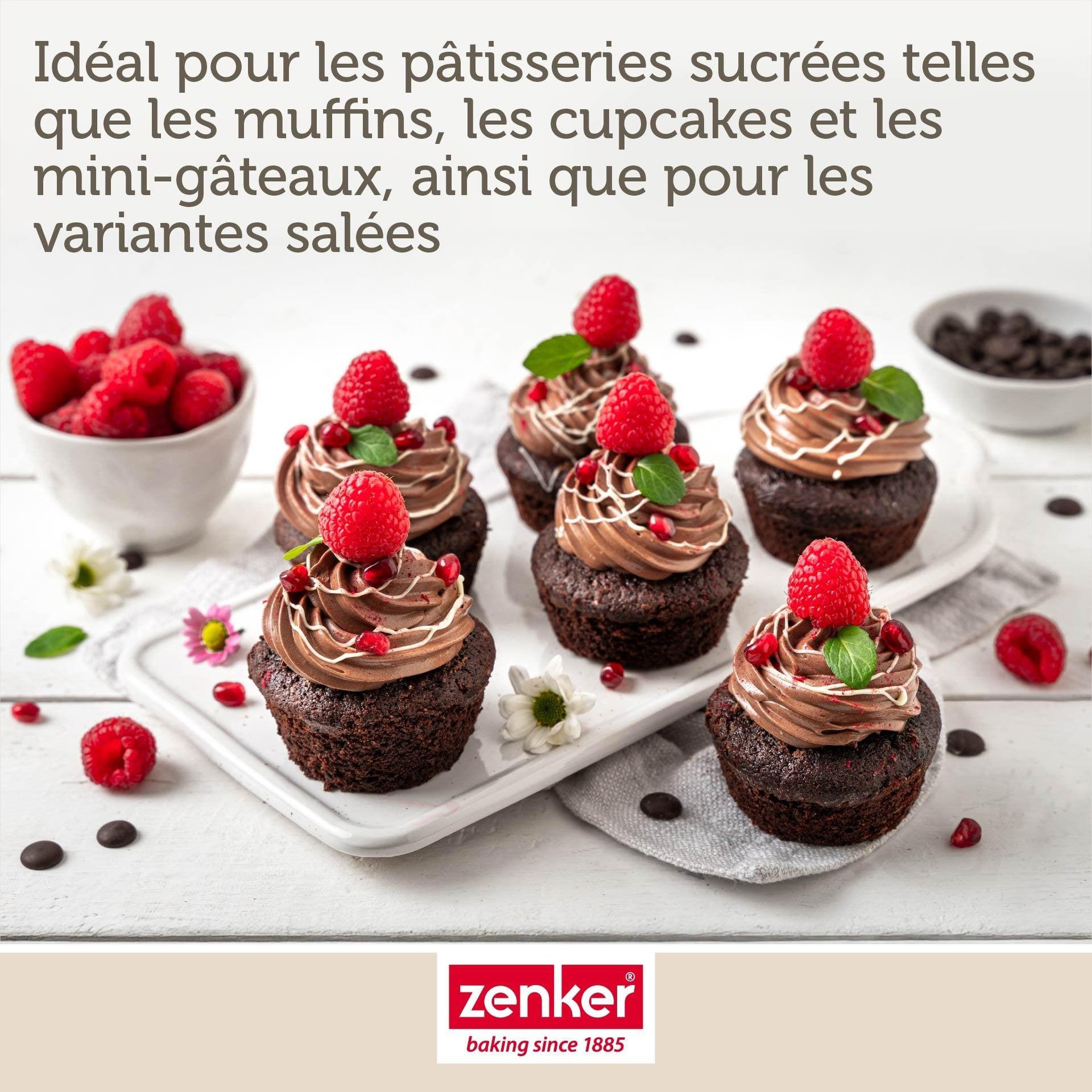 Voir la diapositive 2 : ZENKER Moule à muffins 6 empreintes 28 x 19 cm zenker perfect black +