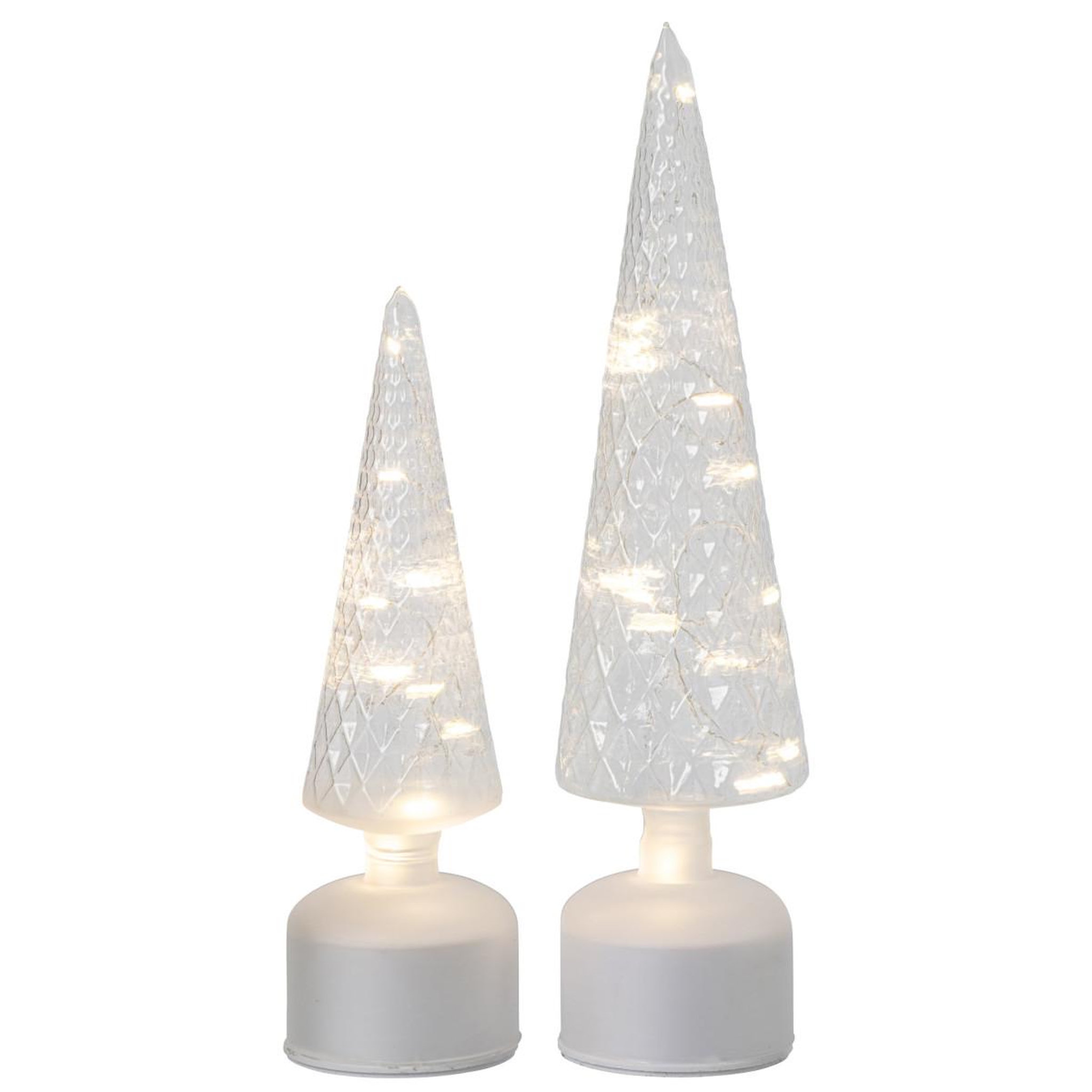 Voir la diapositive 3 : J-LINE Sapin Tournant à LED  Irénée  40cm Transparent