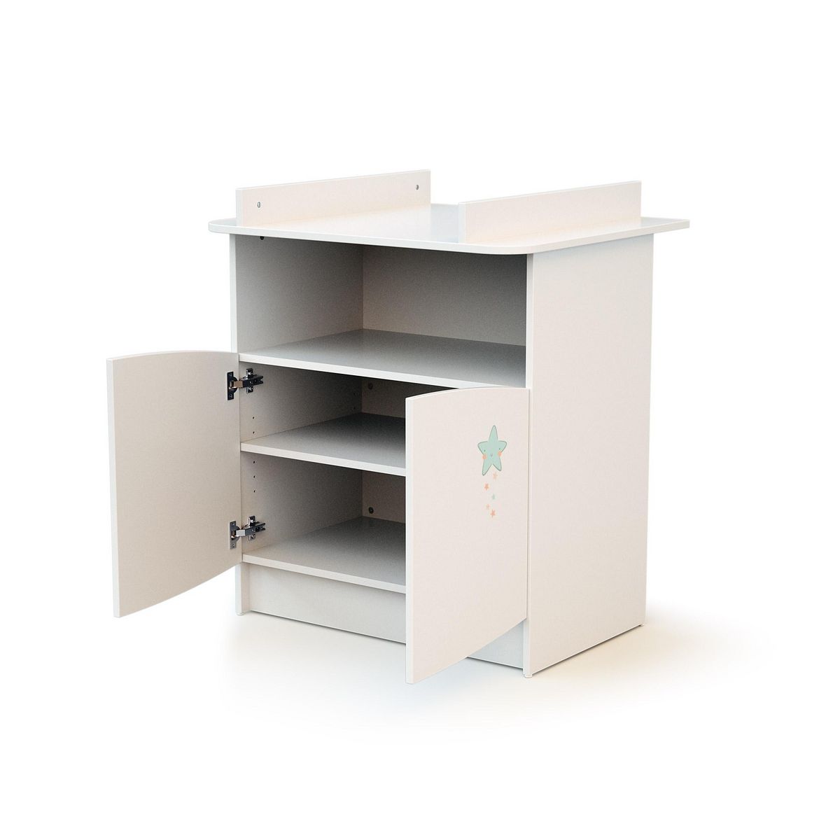 AT4 Commode à langer 2 portes WINNIE NUAGE DISNEY Blanc