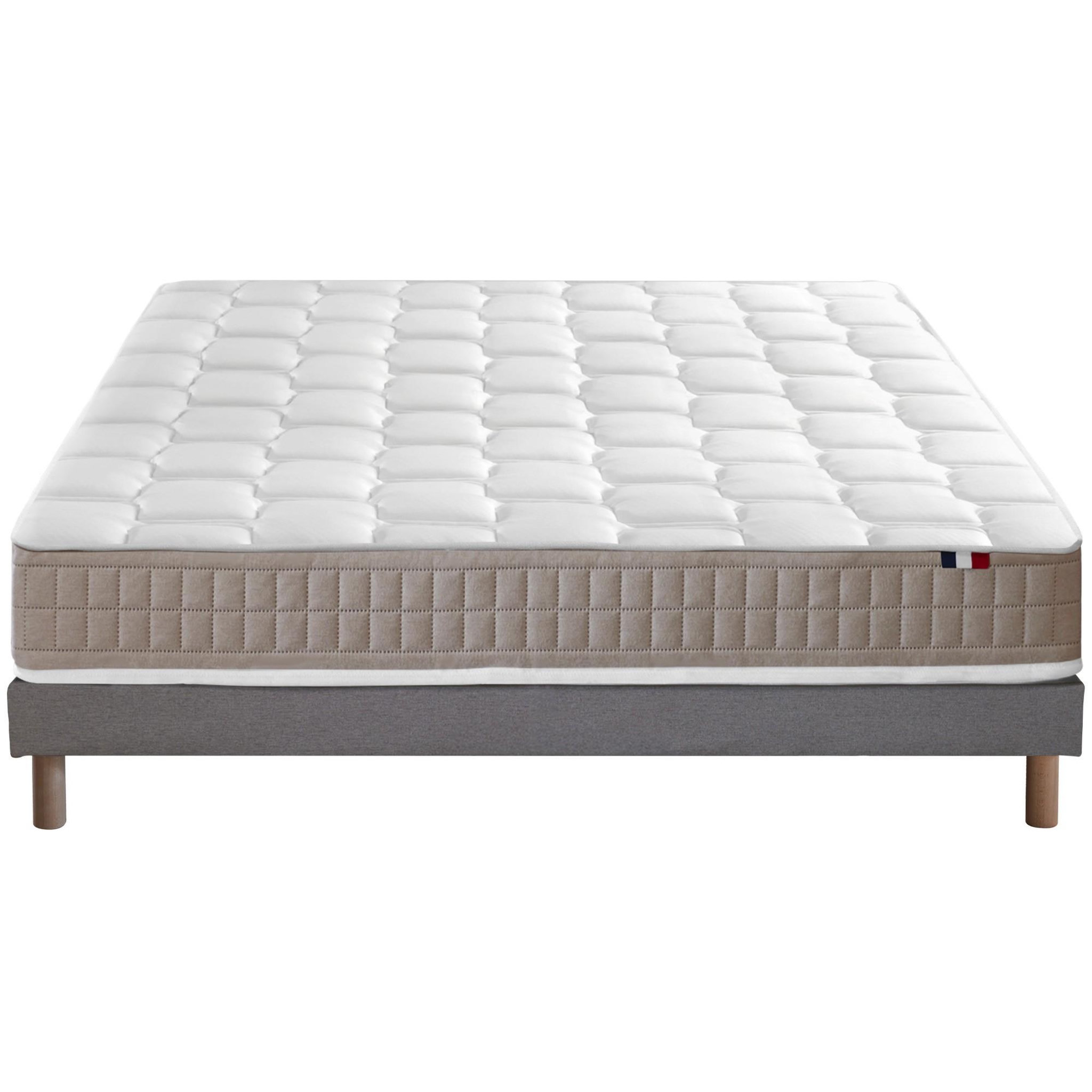 Voir la diapositive 1 : IDLITERIE Ensemble Matelas 100% latex 5 zones ORIGINEL + Sommier - Spécial Dos Sensible - Fabriqué en France