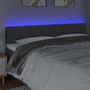Voir la diapositive 3 : VIDAXL Tete de lit a LED Gris fonce 200x5x78/88 cm Tissu