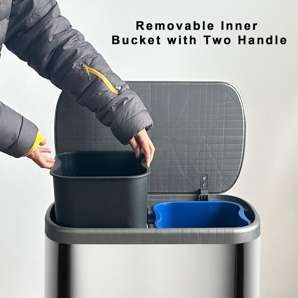 Kitchen move Poubelle pédale tri sélectif 60l - bat-gri-60l