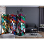 Voir la diapositive 2 : Paris Prix Paravent 5 Volets  Colorful Faces  172x225cm