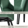 Voir la diapositive 5 : tectake Chaise style scandinave rembourrée aspect velours vert foncé/noir Lot de 2