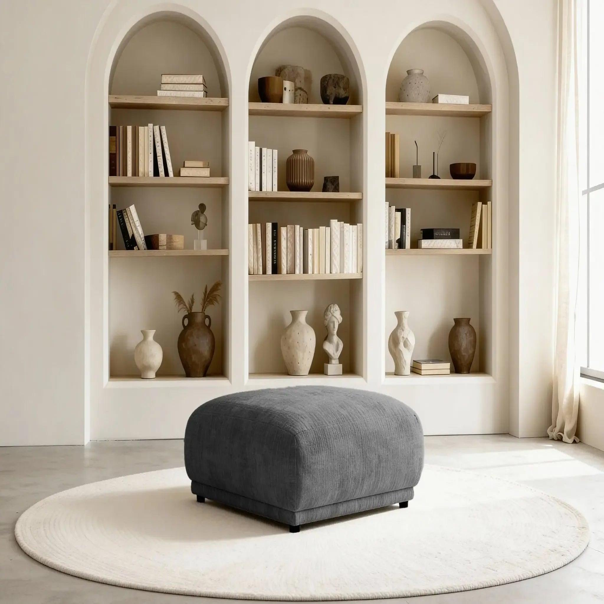 Voir la diapositive 4 : CASANOVA PARIS Rosalie - pouf tissu chenille
