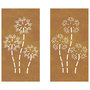 Voir la diapositive 4 : VIDAXL Decorations murales de jardin 2pcs 105x55 cm design de fleur