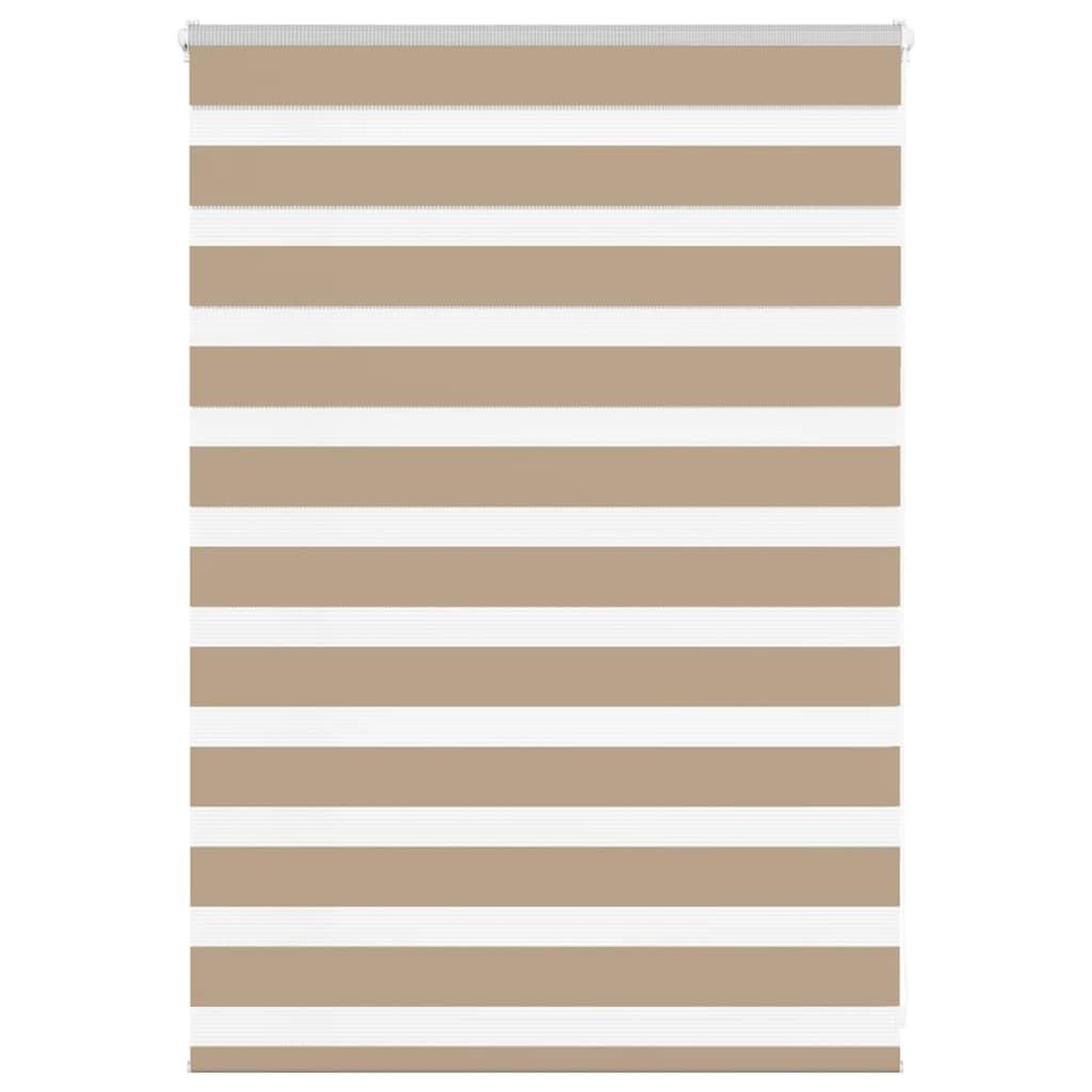 VIDAXL Store zebre marron sable largeur du tissu 110,9 cm polyester
