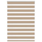 VIDAXL Store zebre marron sable largeur du tissu 110,9 cm polyester