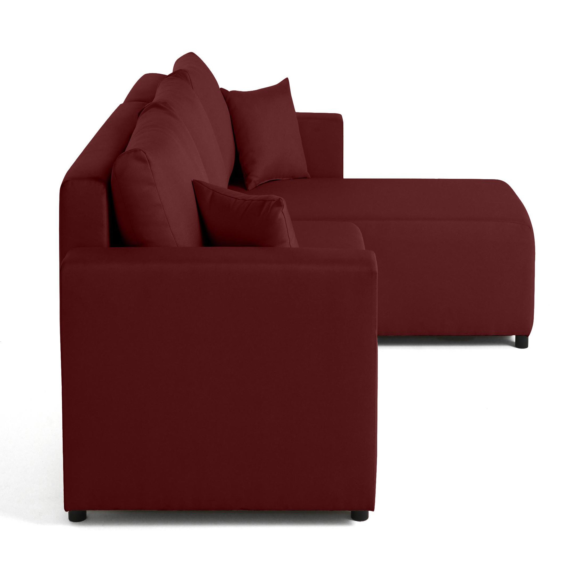 Voir la diapositive 6 : BEST MOBILIER Regala - canapé d'angle réversible - 4 places - convertible avec coffre - en tissu
