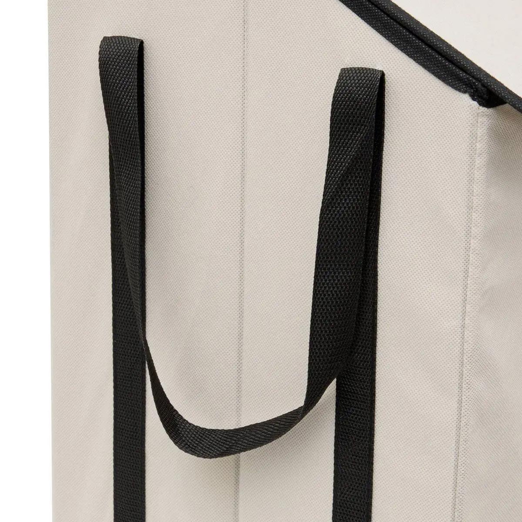 Voir la diapositive 5 : FIVE Panier à linge en tissu  bicolore  45l beige