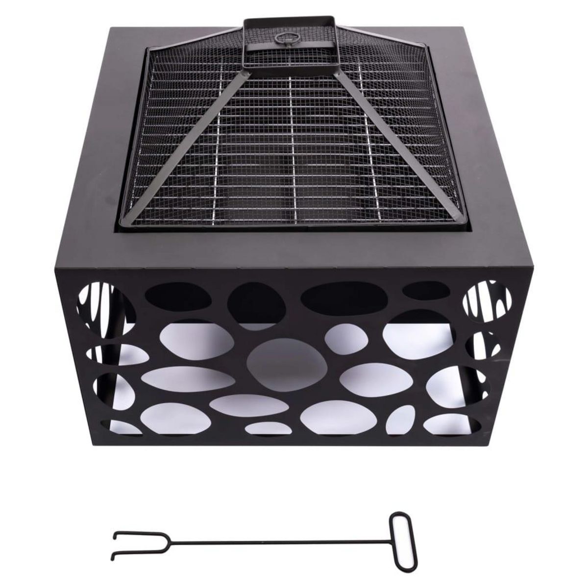 REDFIRE RedFire Foyer avec grille de barbecue Mikor Noir