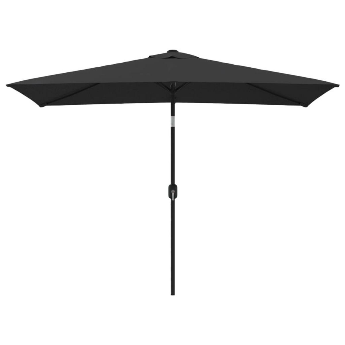 VIDAXL Parasol d'exterieur avec mat en metal 300x200 cm Noir
