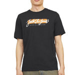 Jack & Jones T-Shirt Noir/Orange Homme Jack & Jones Ferris. Coloris disponibles : Noir