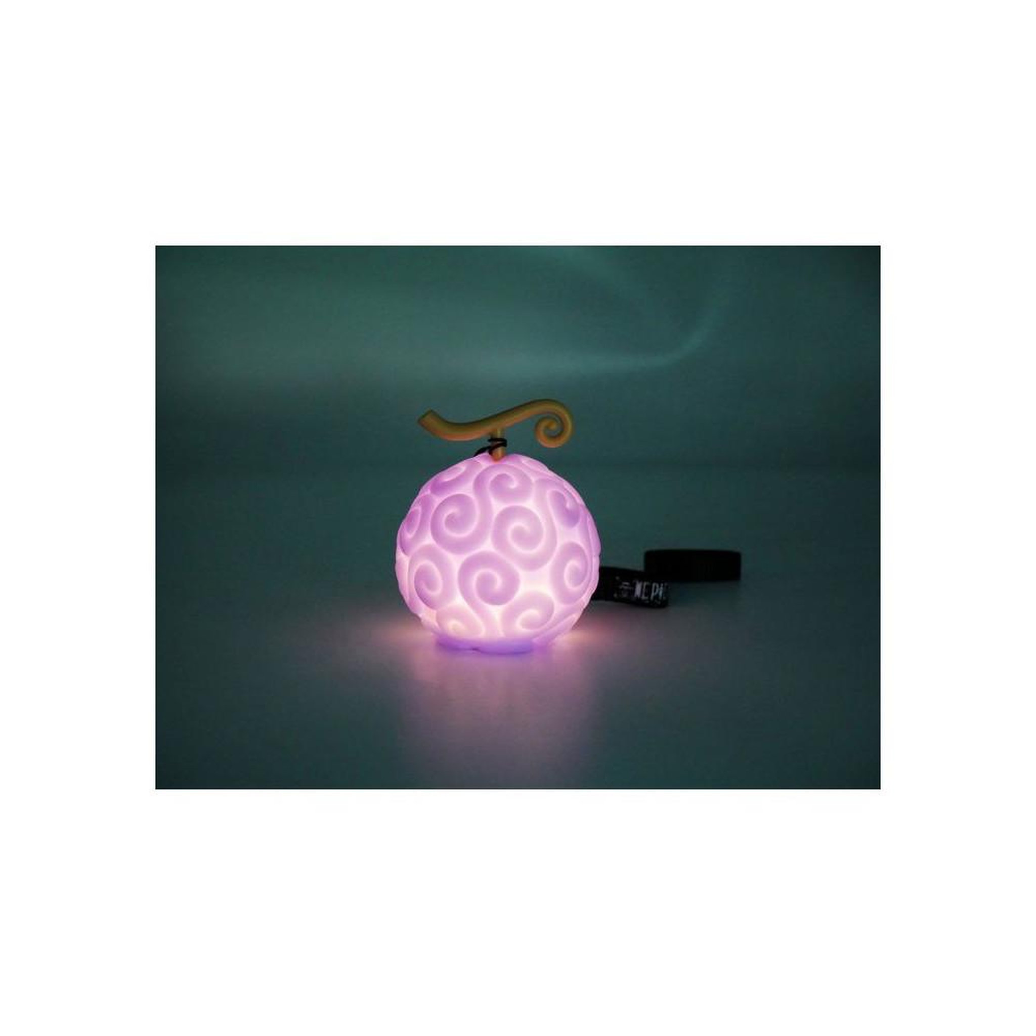 Voir la diapositive 4 : Teknofun Lampe LED figurine Fruit du Démon lumineux One Piece 8 cm avec dragonne, éclairage violet/rose, 2 modes fixe ou progressif