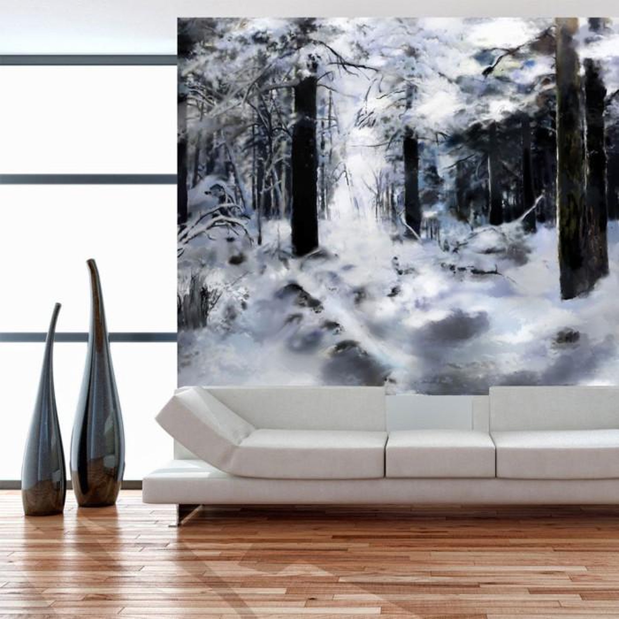 Paris Prix Papier Peint  Winter Forest. Coloris disponibles : Multicolore