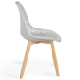 Voir la diapositive 5 : ID MARKET Lot de 4 chaises MANDY mix color noir, gris clair, blanc et jaune