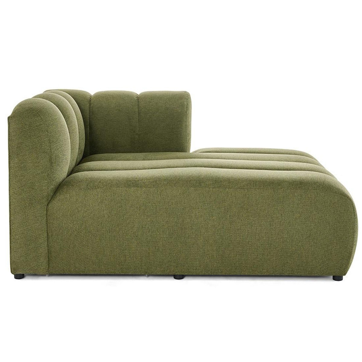 LISA DESIGN Debbie - module d'assise méridienne droit en tissu texturé