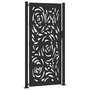 Voir la diapositive 2 : VIDAXL Portail de jardin noir 105x205 cm acier conception de flamme