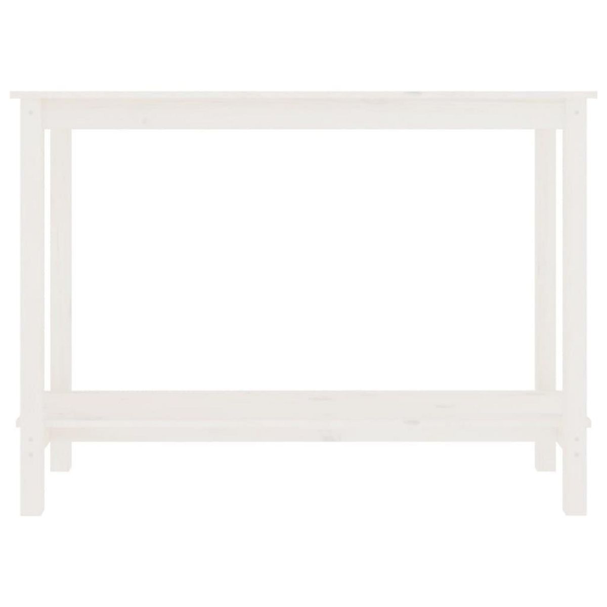 VIDAXL Table console Blanc 110x40x80 cm Bois massif de pin