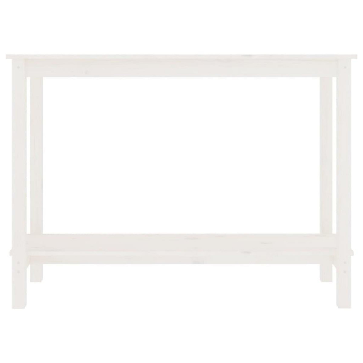 VIDAXL Table console Blanc 110x40x80 cm Bois massif de pin