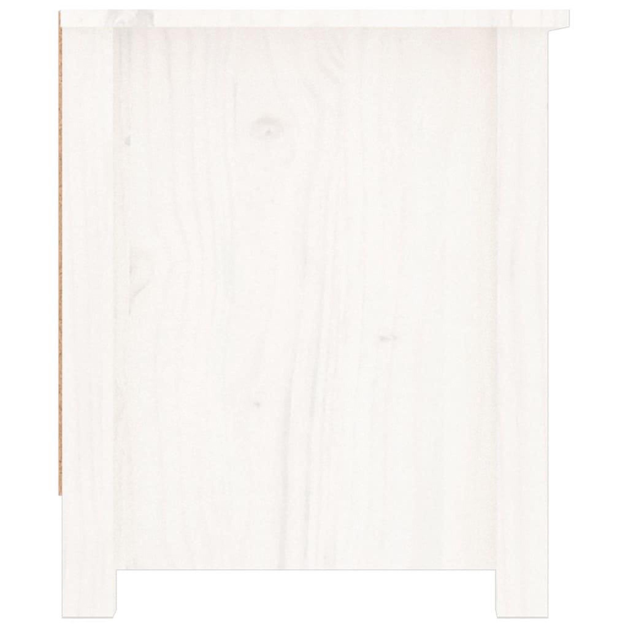 Voir la diapositive 5 : VIDAXL Armoire a chaussures Blanc 110x38x45,5 cm Bois de pin massif