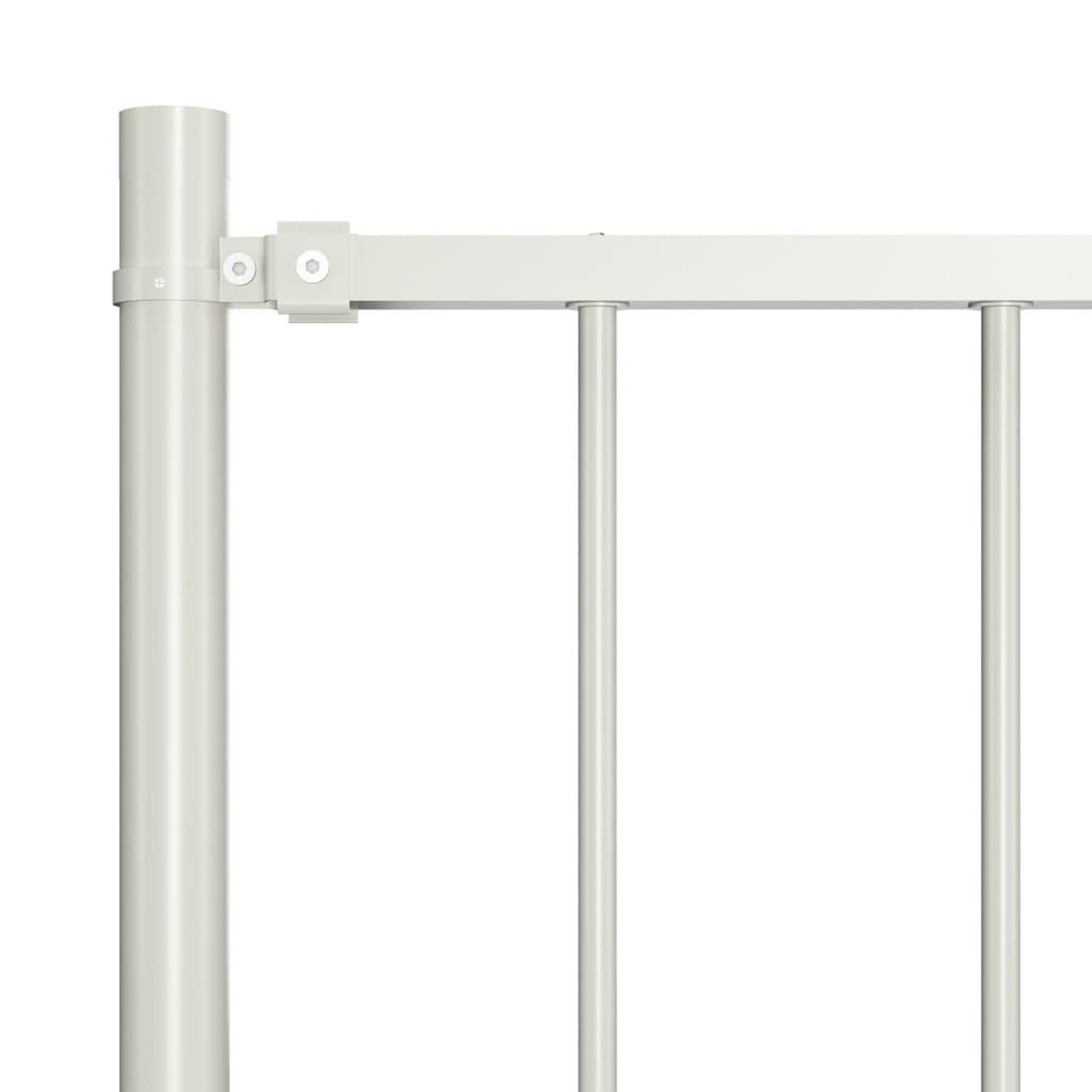 Voir la diapositive 3 : VIDAXL Panneau cloture et poteaux acier enduit de poudre 1,7x1 m blanc