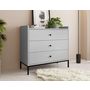 Voir la diapositive 4 : BEST MOBILIER Filipo - commode - gris - 80 cm