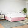 Voir la diapositive 1 : VIDAXL Cadre de lit sans matelas rose 180x200 cm velours