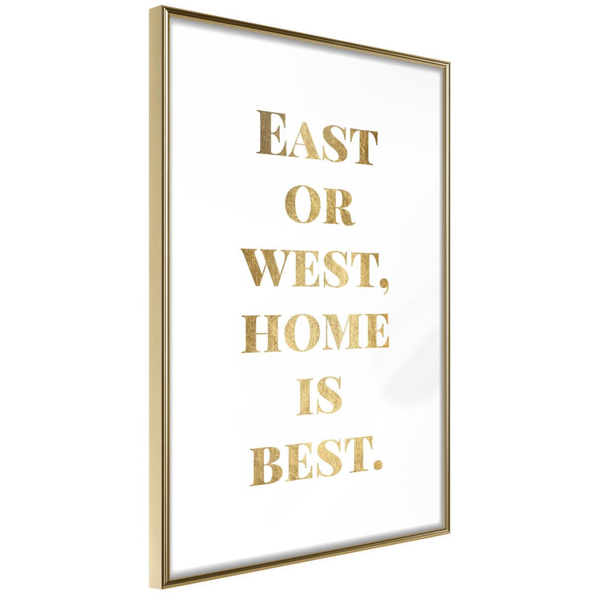 Voir la diapositive 1 : Paris Prix Affiche Murale Encadrée  Home Is Best Gold