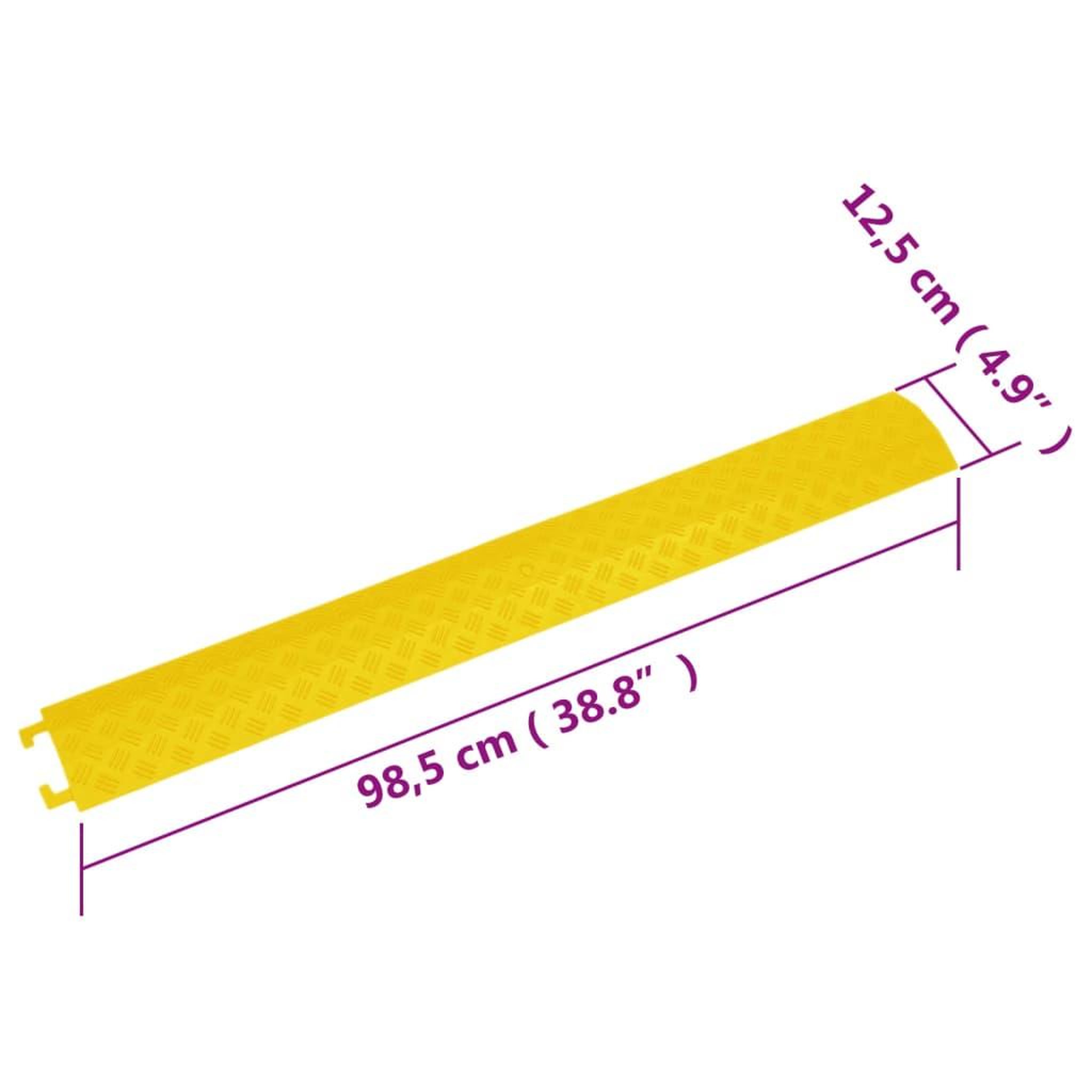 Voir la diapositive 6 : VIDAXL Rampes de protection de cable 2 pcs 98,5 cm Jaune