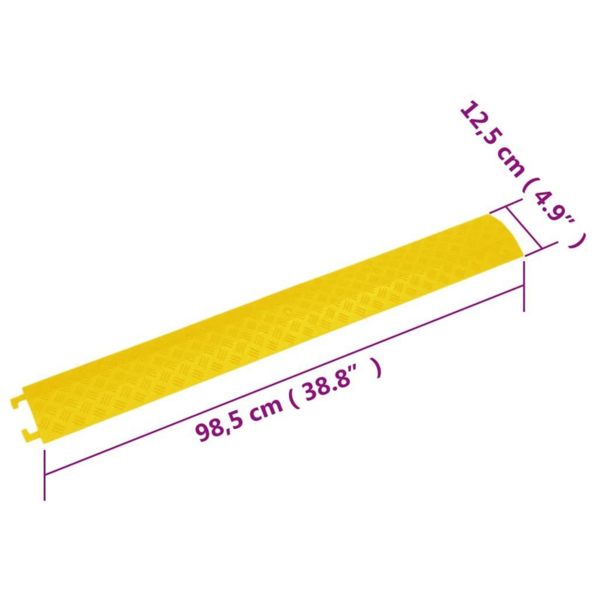 VIDAXL Rampes de protection de cable 2 pcs 98,5 cm Jaune