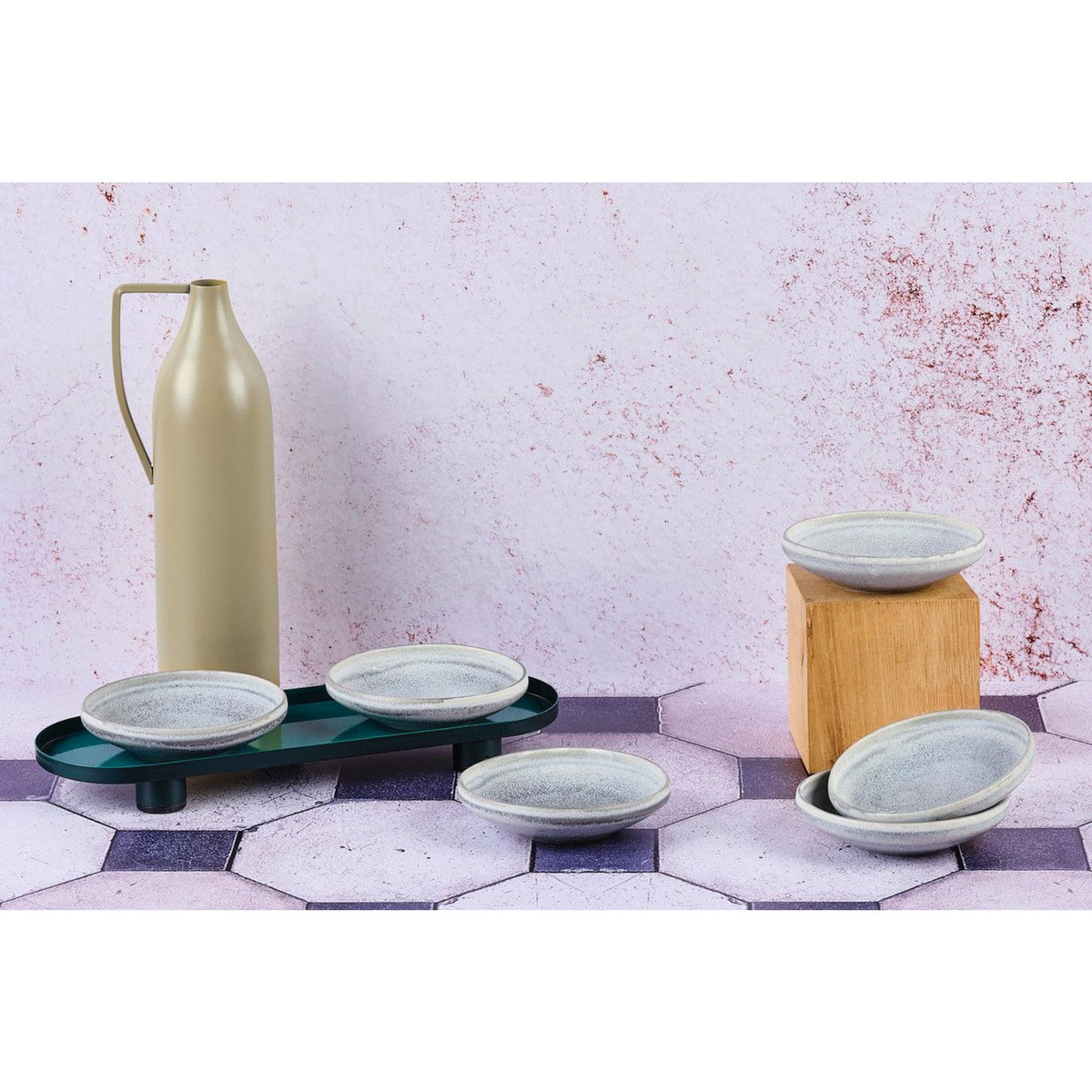 BJORN Coupelle STONE Ø11,5cm - 6 pièces - Gris lune