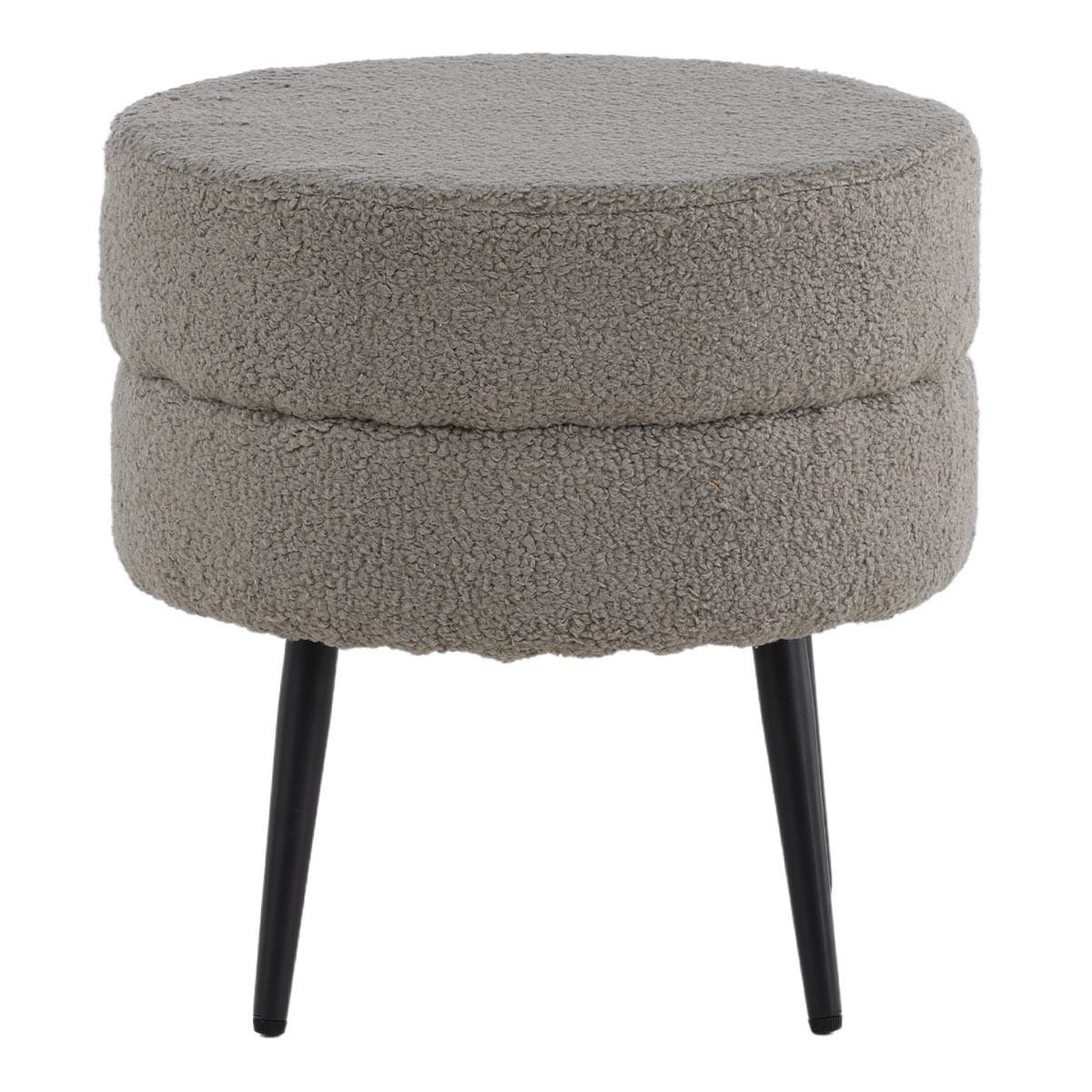Voir la diapositive 2 : Paris Prix Pouf design bouclette  pot  40cm gris