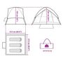 Voir la diapositive 6 : VIDAXL Tente de camping a dome 3 personnes tissu occultant impermeable