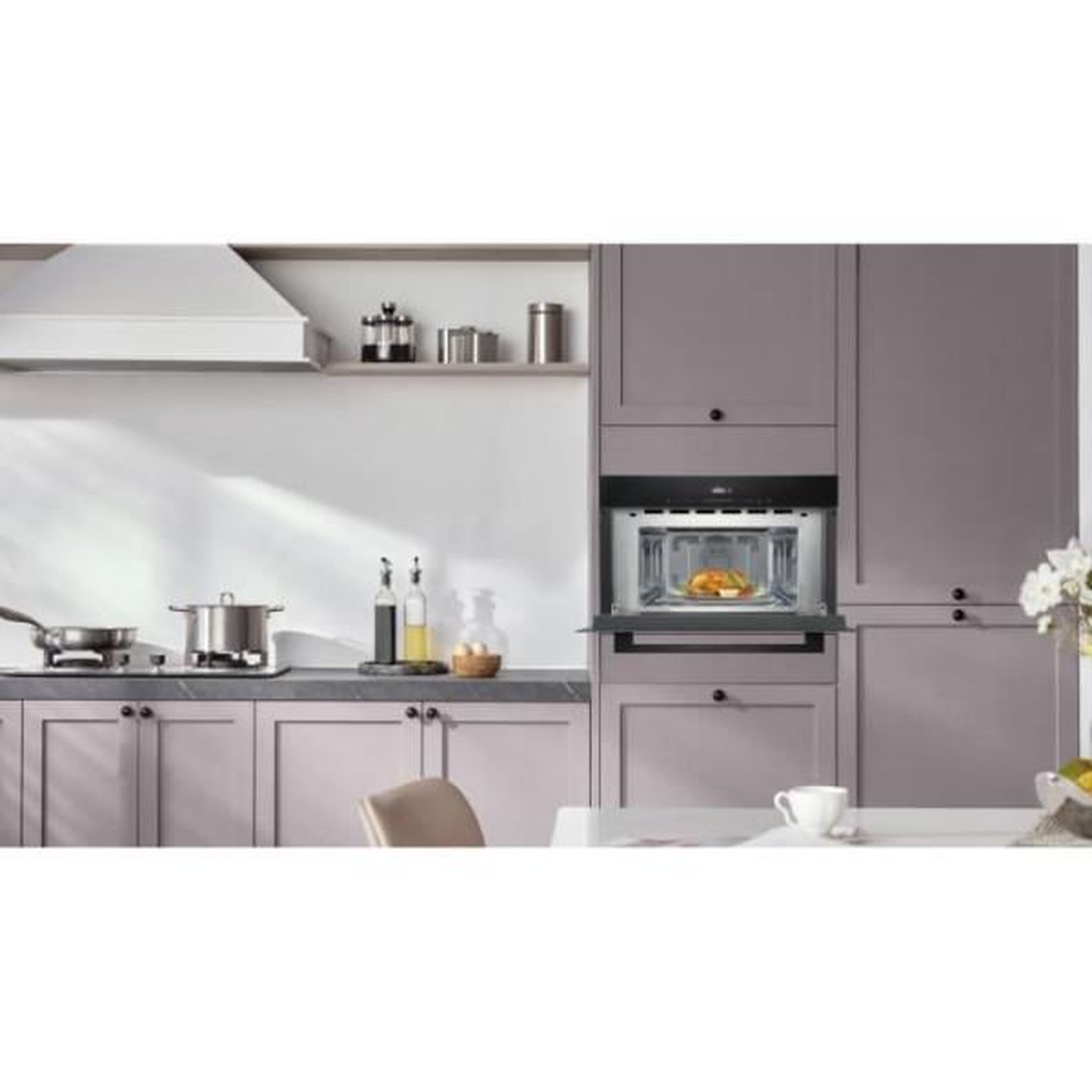 Voir la diapositive 3 : CONTINENTAL EDISON Four a micro-ondes encastrable - CONTINENTAL EDISON - 1450 W - 34 L -Combiné Gril - CEMO34CEB3 - 59,5 x 38,3 x 49,2 cm - Noir