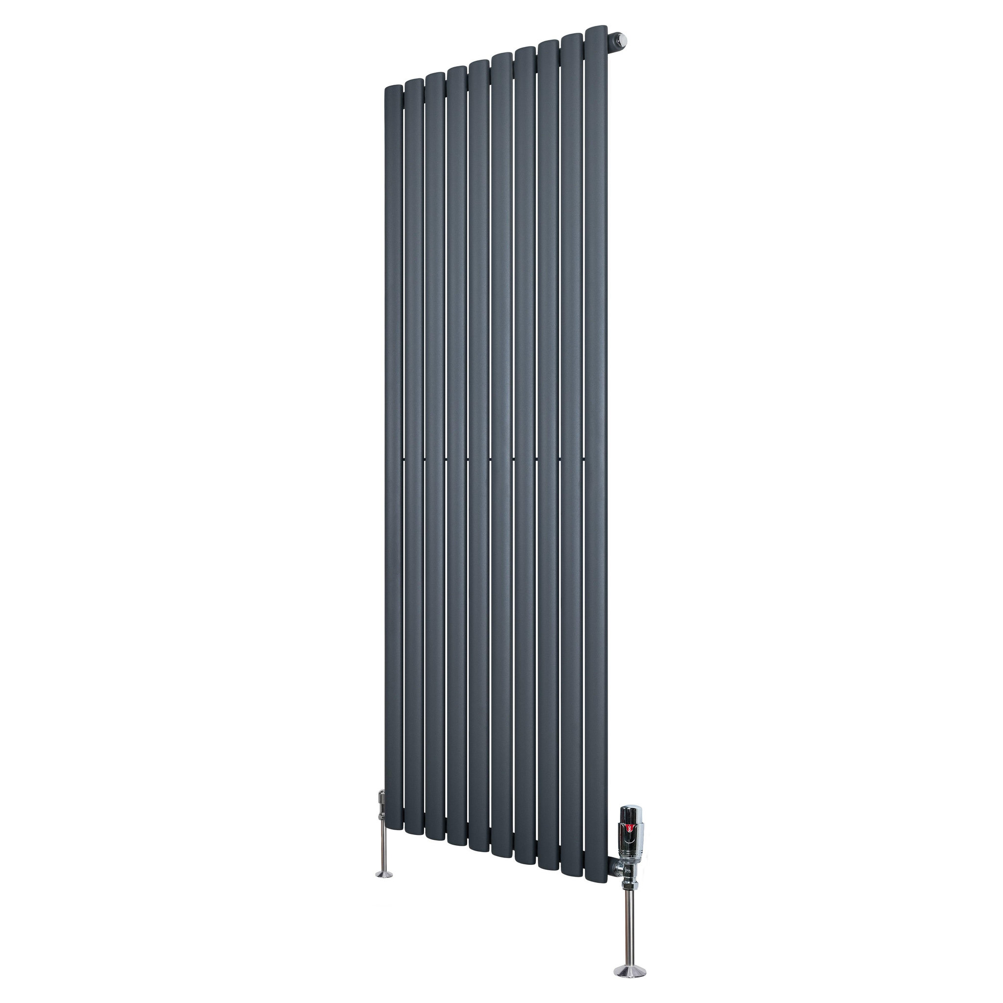 Voir la diapositive 1 : MONSTERSHOP Radiateur à colonnes ovales & vannes, 1 panneau - 1600 x 600 mm