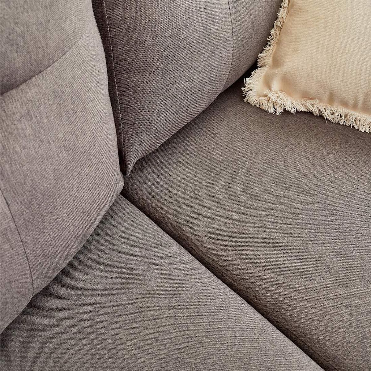 BEST MOBILIER Tulipe - canapé d'angle réversible - 4 places - convertible avec coffre - en tissu