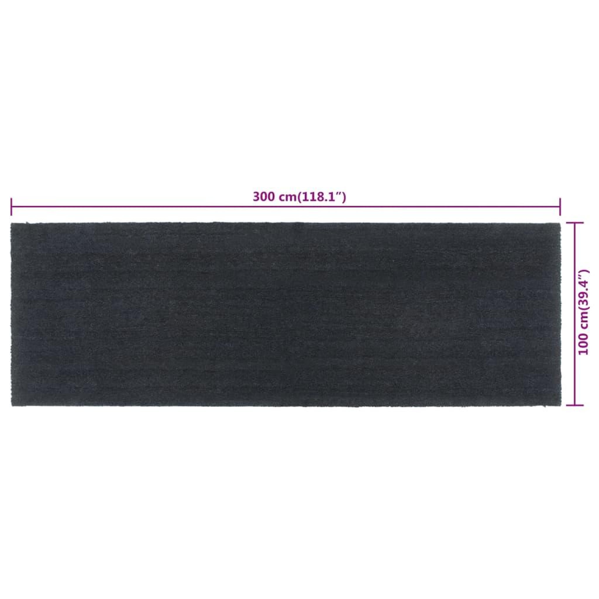 Voir la diapositive 6 : VIDAXL Tapis de porte gris fonce 100x300 cm fibre de coco touffete