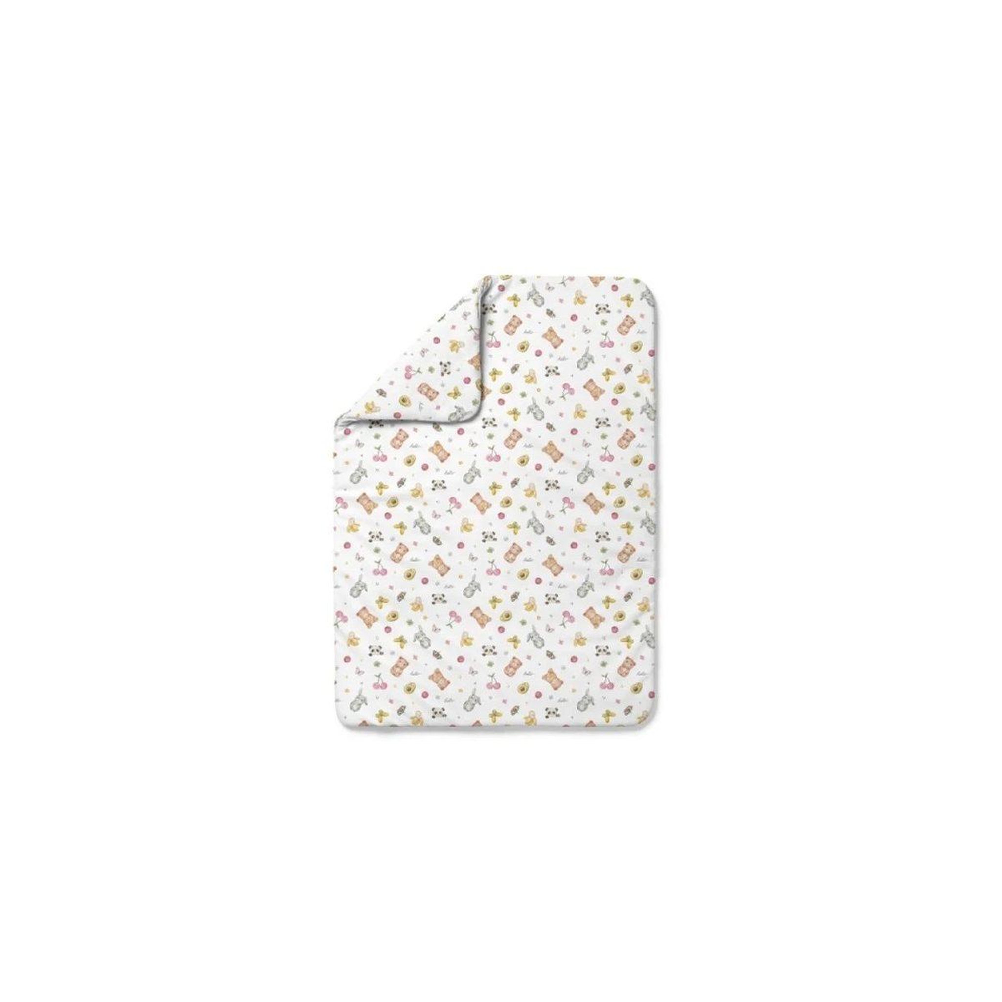WALDIN Couette bébé 120 × 90 cm - motif bonbons, blanc