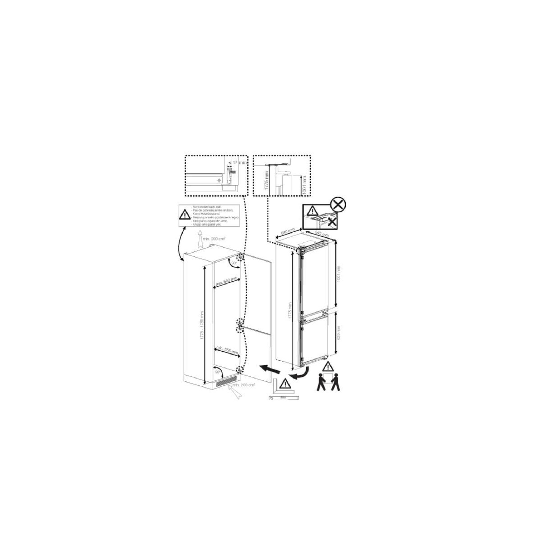 Voir la diapositive 5 : Beko Refrigérateur combiné encastrable à glissière 271l - BCSA285K4SFN