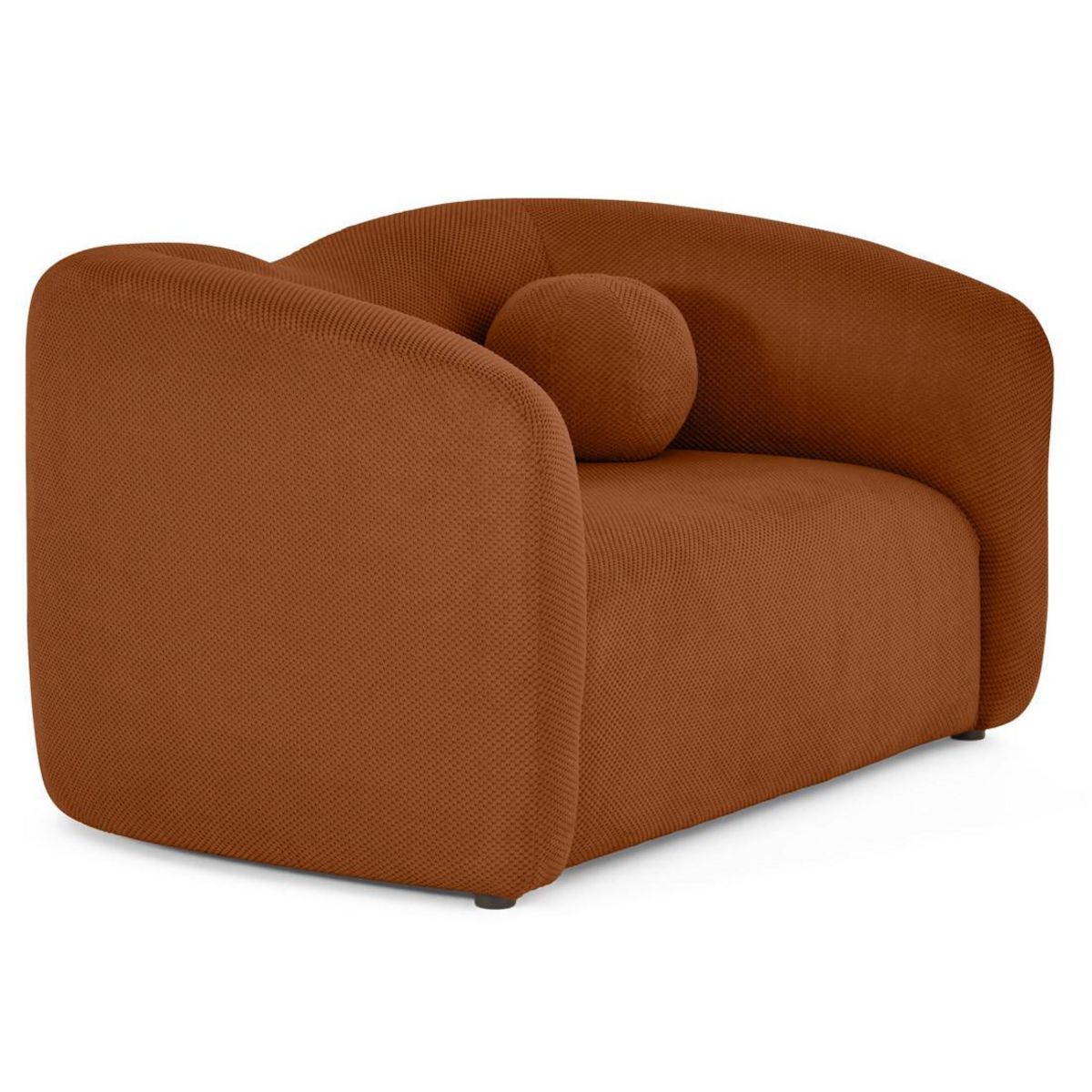 LISA DESIGN Charles - canapé droit 2 places en velours texturé