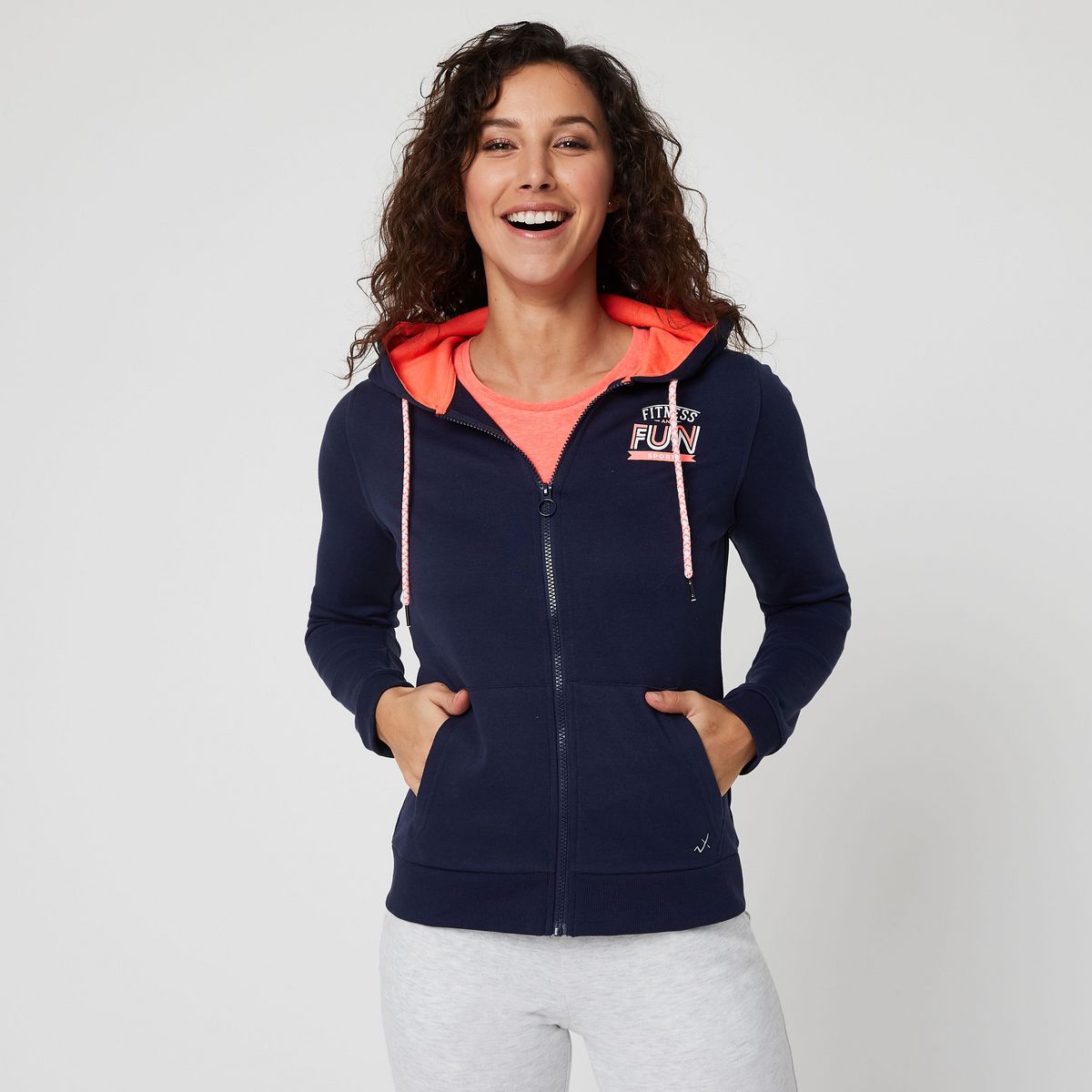 INEXTENSO Sweat de sport à capuche femme