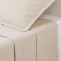 Voir la diapositive 1 : ATMOSPHERA Drap Plat 2 Personnes  Percale  240x290cm Beige Lin