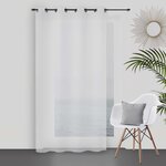 SOLEIL D'OCRE Voile à oeillets 135x250 cm DOLLY, par Soleil d'ocre. Coloris disponibles : Blanc, Gris