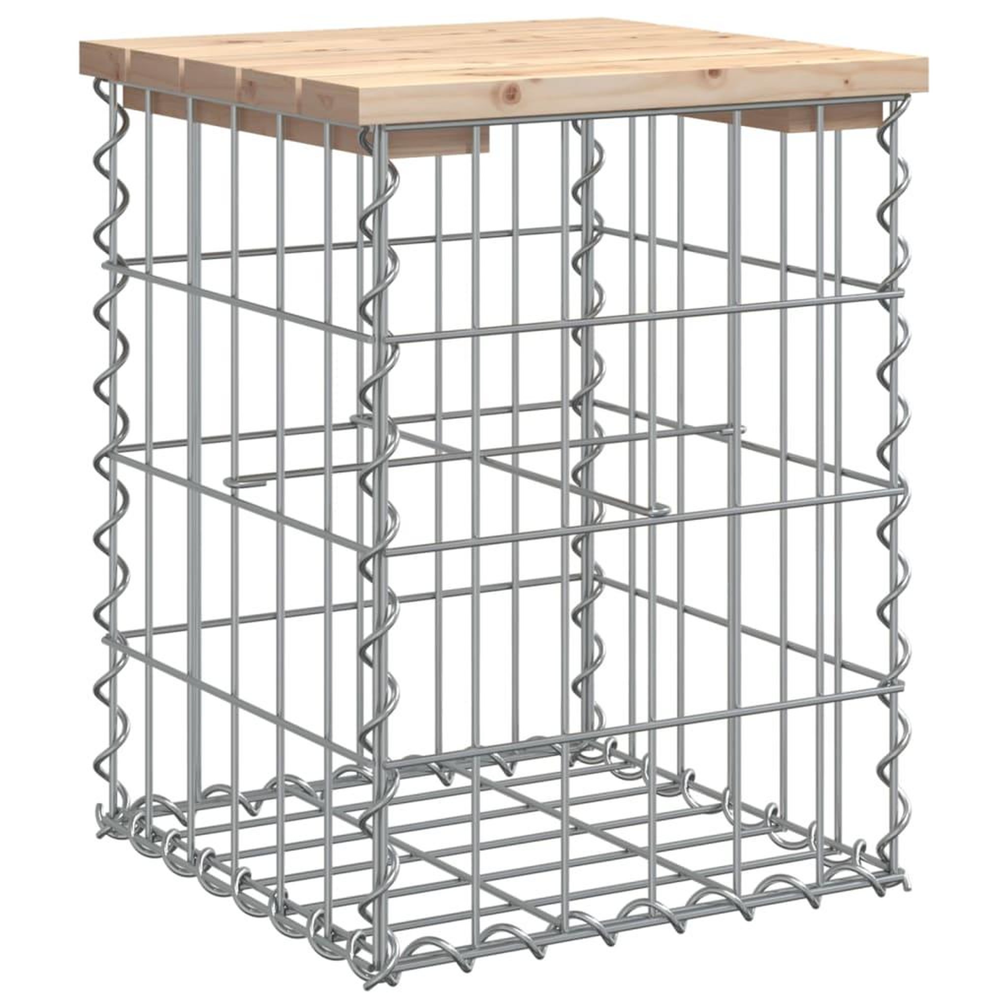 Voir la diapositive 2 : VIDAXL Banc de jardin design de gabion 33x31x42 cm bois massif de pin