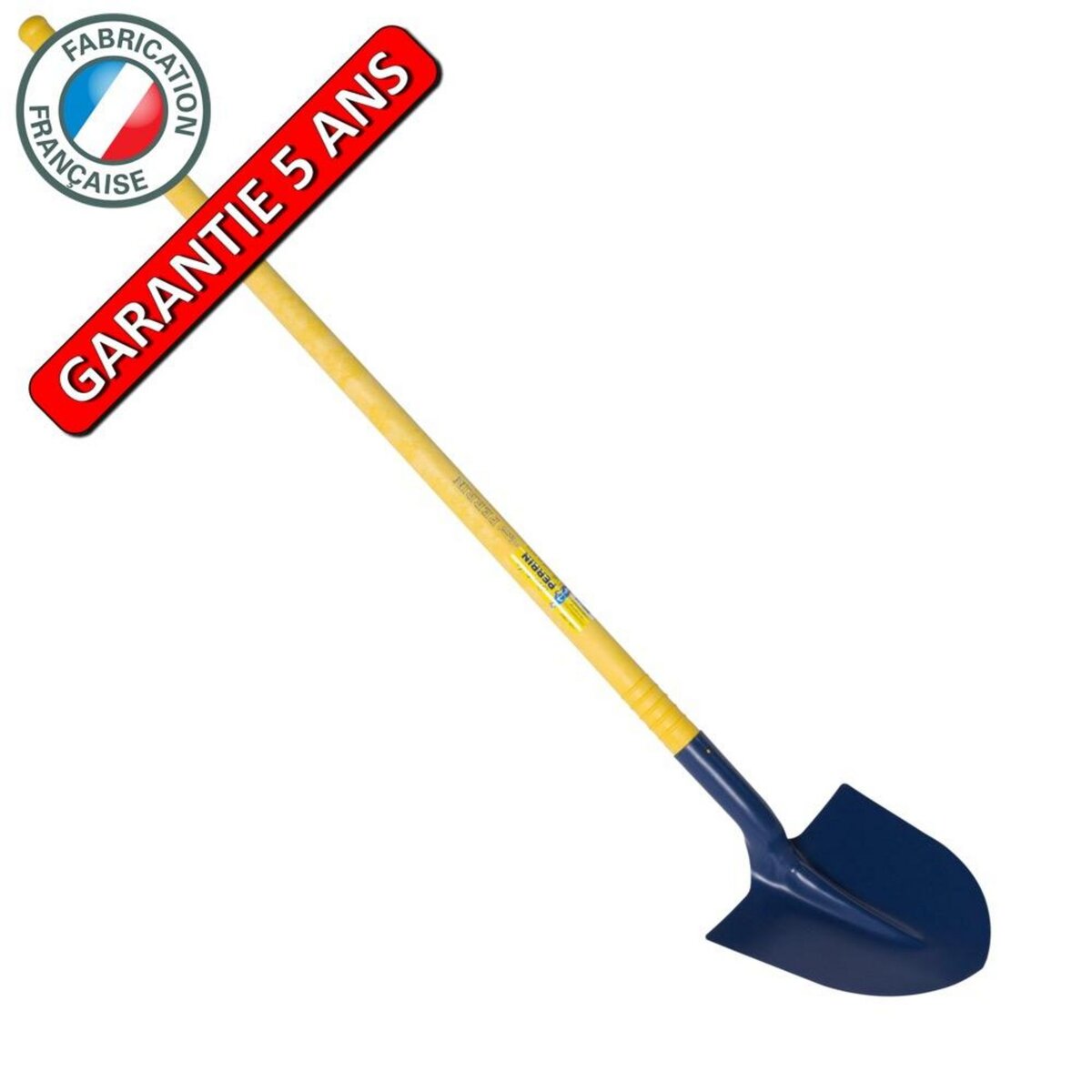 OUTILS PERRIN Pelle à terre, pelle ronde, fortification 29 manche composite tube 1,10 m incassable