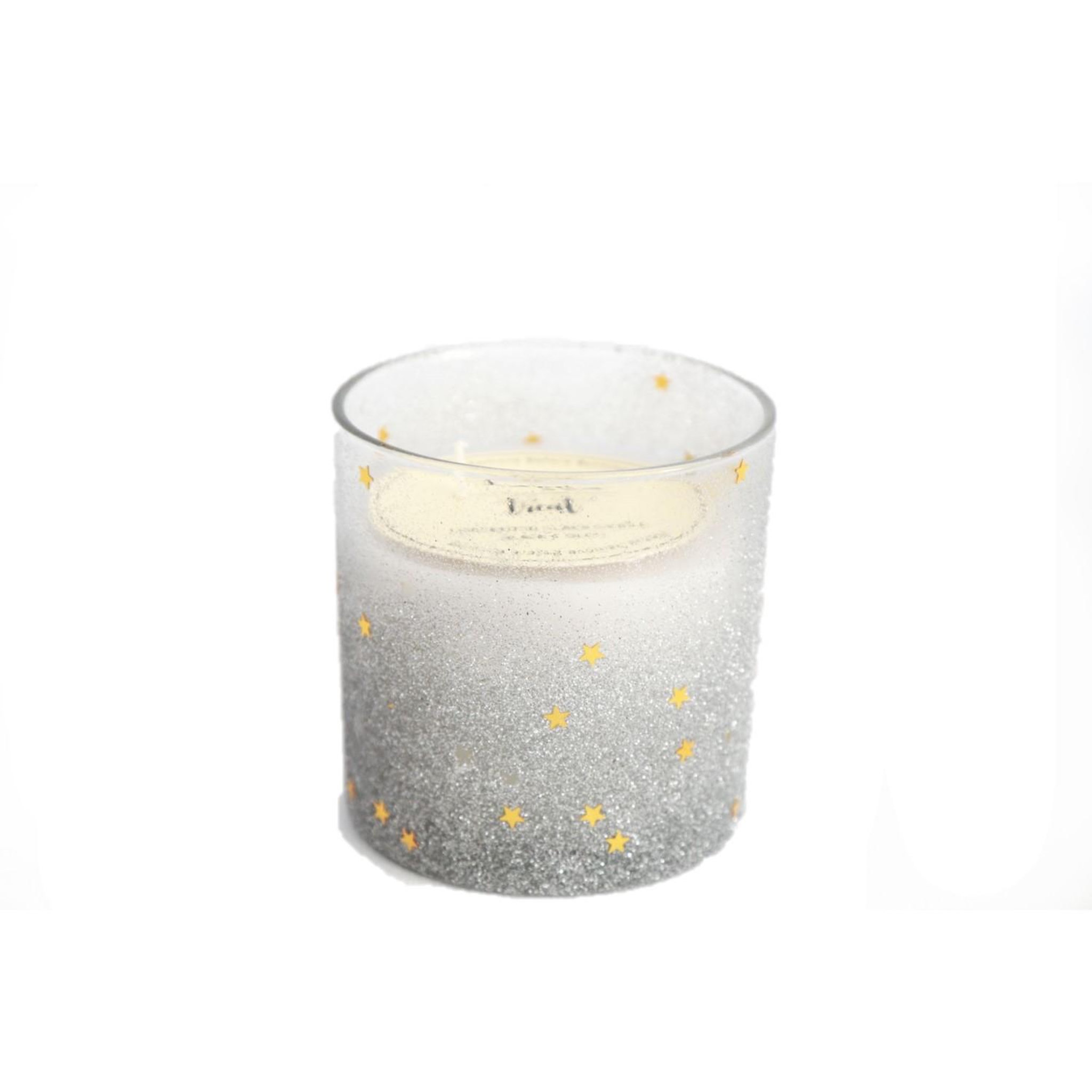 HEART OF THE HOME Bougie de Noël en pot paillettes Ice